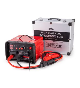 Инверторное пуско-зарядное устройство KVAZARRUS PowerBox 600i, таймер, алюминиевый кейс