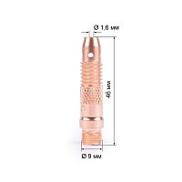 Varteg Корпус цанги 1,6мм TIG17/18/26 (701.0191/ТЕ0001-16, пр-во FoxWeld/КНР)