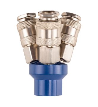 Разветвитель пневматический AERO G 1/4" внутр., 3 rapid "мама"