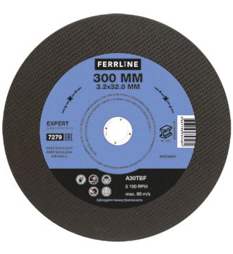 Круг отрезной по металлу FerrLine Expert 300 х 3,2 х 32,0 мм A30TBF  