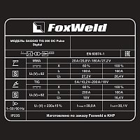 Аппарат аргонодуговой сварки SAGGIO TIG 200 DC Pulse Digital (пр-во FoxWeld/КНР)
