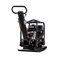 Виброплита FoxWeld PC 150/35R, реверсивная, двигатель Lifan 168F-2, вес 150 кг, центробежная сила 35 кН, транспорт. колёса