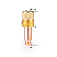FoxWeld Корпус цанги 2,4мм газ.линза (701.0207/TE0006-24, пр-во FoxWeld/КНР)