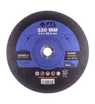 Круг отрезной по металлу FTL Expert II 230 х 3 х 22,2 мм A24RBF  