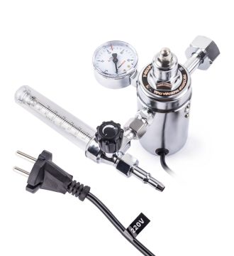 Регулятор расхода газа У-30/АР-40-1P-230В (универсальный, 1 манометр, подогреватель, латунь)