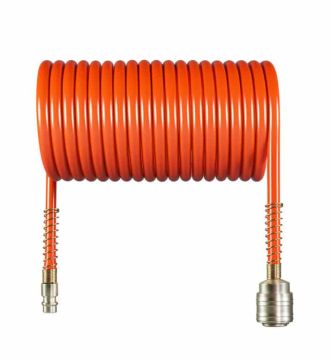 Спиральный воздушный шланг с фитингами Rapid,10 бар, 8х6 мм, 10 м. AERO