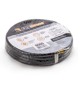 Резиновый маслостойкий воздушный шланг с фитингами Rapid, 20 бар, 12х6 мм, 10 м. AERO