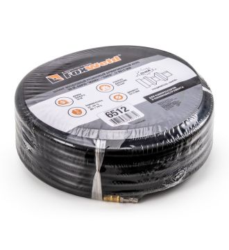 Резиновый маслостойкий воздушный шланг с фитингами Rapid, 20 бар, 15х9 мм, 20 м. AERO